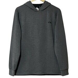 Quiksilver Men’s Gray Waffle Knit Hoodie Pullover 4-Way Stretch S NWT
